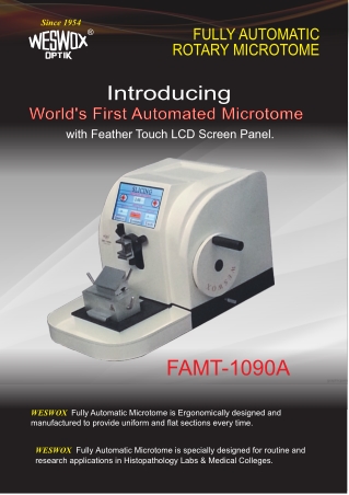 FULLY AUTOMATIC ROTARY MICROTOME 1 FAMT-1090A NEW