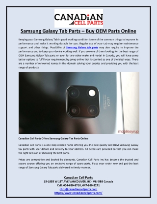 Samsung Galaxy Tab Parts Buy OEM Parts Online