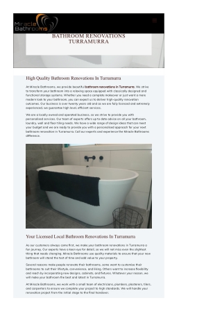 Bathroom Renovations Turramurra