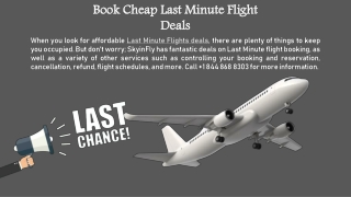 Book Cheap Last Minute Flight Deals