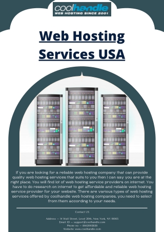 Web Hosting Services USA