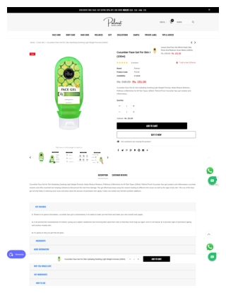 Cucumber Face Gel