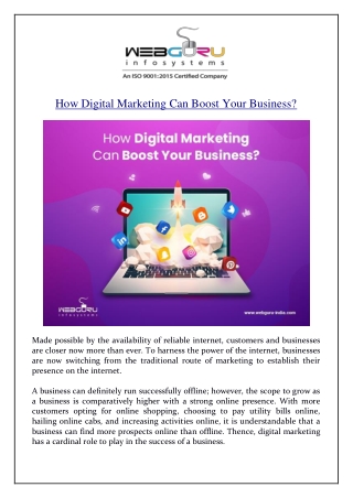 How Digital Marketing Can Boost Your Business?