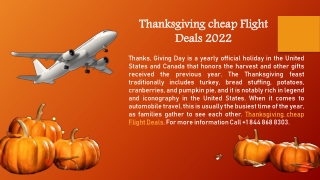 Thanksgiving cheap Flight Deals 2022