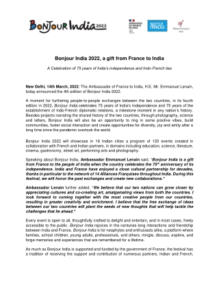 Bonjour-India-Announcement-Press-Release-14-March-2022