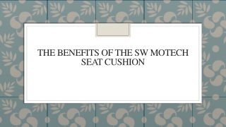 The Benefits Of The SW Motech Seat Cushion