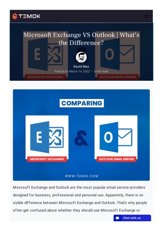 Microsoft Exchange VS Outlook  What’s the Difference