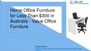 Home Office Furniture for Less Than $300 in Australia - Value Office Furniture