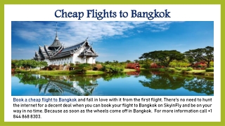 Cheap Flights to Bangkok