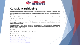 Canadiancarshipping
