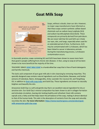 Goat Milk Soap