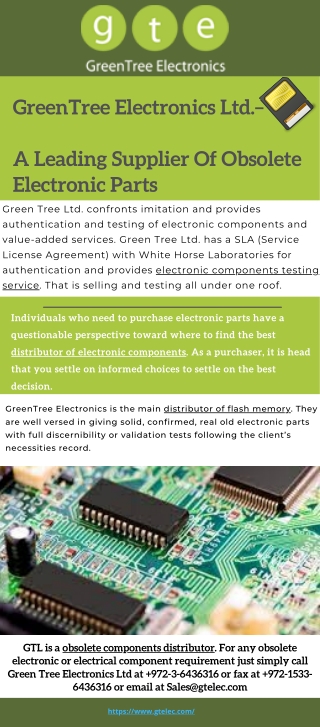 Green Tree Electronics Ltd. – A Leading Supplier Of Obsolete Electronic Parts