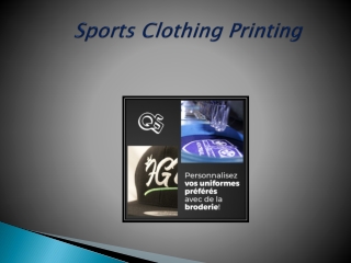 Sports Clothing Printing