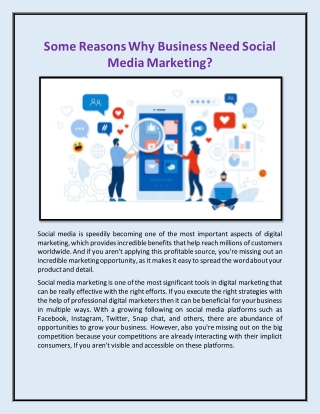 Some Reasons Why Business Need Social Media Marketing