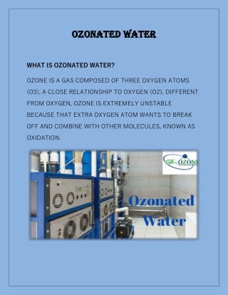 Ozonated Water