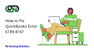 How to Fix QuickBooks Error 6189 816