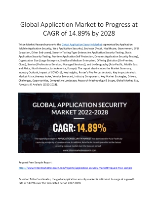 Global Application Market to Progress at CAGR of 14.89% by 2028