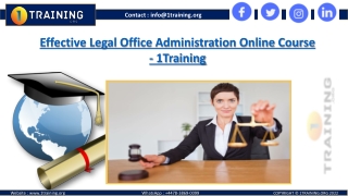 Effective Legal Office Administration Web Course 2022 Updated