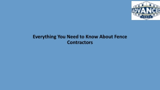 Everything You Need to Know About Fence Contractors