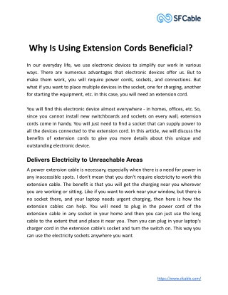 Why Using Extension Cords is Beneficial