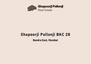 Shapoorji Pallonji BKC 28 Bandra East Mumbai E-Brochure