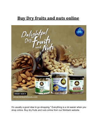 Buy Dry fruits and nuts online