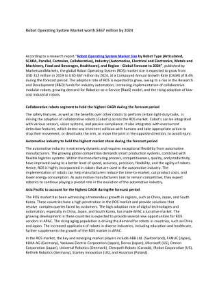 Robot Operating System Market worth $467 million by