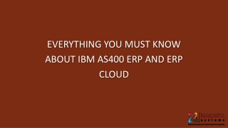 Know about IBM AS400 ERP and ERP Cloud