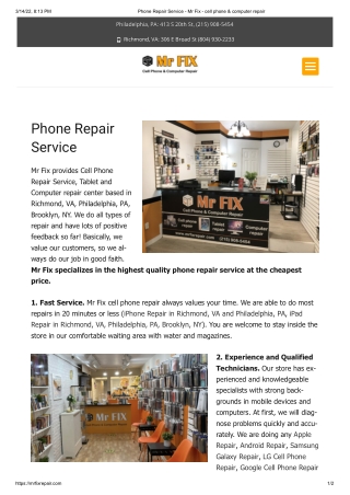 Mr Fix - Cell phone & Computer Repair