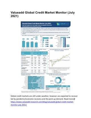 Valueadd Global Credit Market Monitor