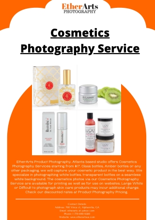 Cosmetics Photography Service
