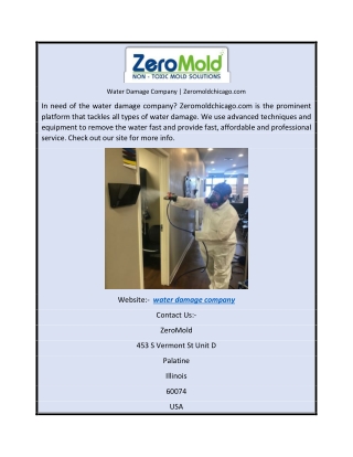Water Damage Company  Zeromoldchicago