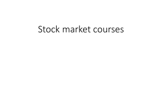 Stock market courses