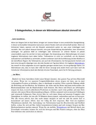 5 Gelegenheiten, in denen ein Wärmekissen absolut sinnvoll ist