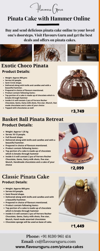 Order and Send Pinata Cakes Online in Gurgaon