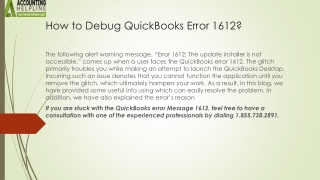 How to resolve QuickBooks Error 1612 within 10 minutes