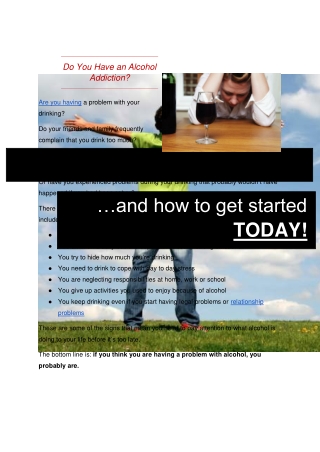 Do You Have an Alcohol Addiction