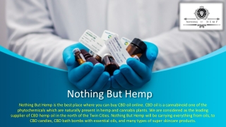 CBD Oil for Pain Relief - Nothingbuthemp