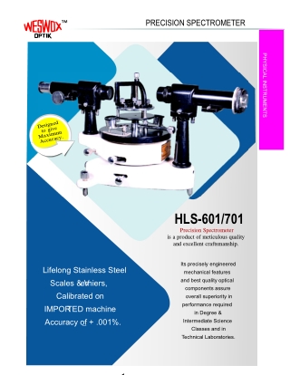 PRECISION SPECTROMETER HLS-601&701