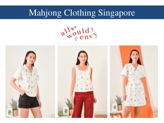 Mahjong Clothing Singapore