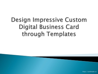 Design Impressive Custom Digital Business Card through Templates