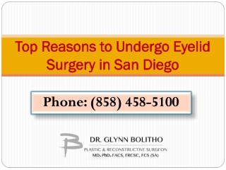 Top Reasons to Undergo Eyelid Surgery in San Diego
