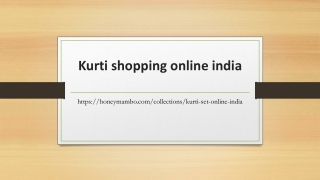 Kurti shopping online india