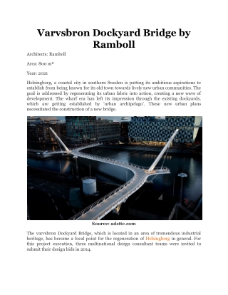 Varvsbron Dockyard Bridge by Ramboll