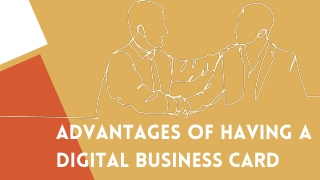 Advantages of Having a Digital Business Card