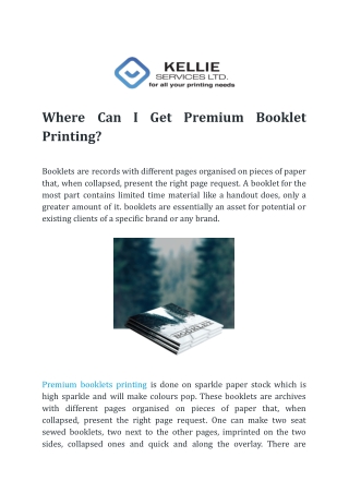 Where Can I Get Premium Booklet Printing?
