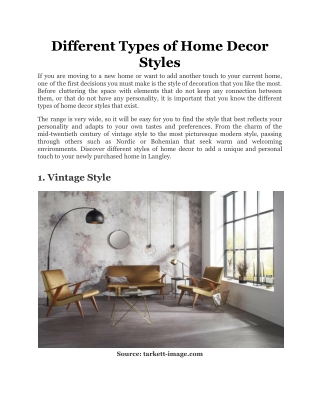 Different Types of Home Decor Styles