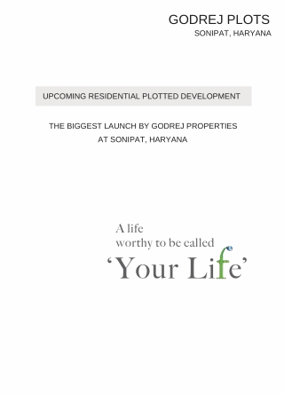 Godrej Plots Sonipat, Haryana, E Brochure _ Residential Plotted Development