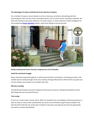 THE ADVANTAGES OF USING A PROFESSIONAL HOUSE CLEARANCE COMPANY-converted