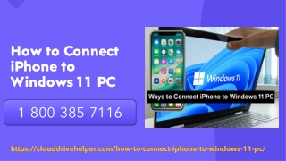 Call 1-800-385-7116 - How to Connect iPhone to Windows 11 PC